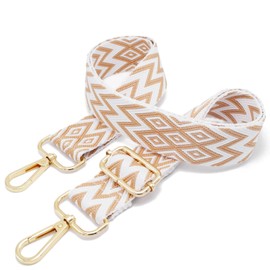 Shoulder Strap for Bags, Bag Strap, Bag Straps for Changing, Women's Wide Colourful Adjustable Bag Strap, Accessories, Shoulder Strap, Carry Strap, Bag D01 Gold/3.8 cm