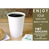 HOT BARGAINS, 1000 x 12oz Single Wall White Paper Cups