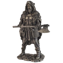 VOGLER Joh. Vogler GmbH Nordic Viking Berserker with Axe Artificial Stone Hand Coloured Silver Colour