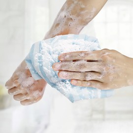 2 Pcs Japanese Back Scrubber Set, Exfoliating Antibacterial Shower Towel, Exfoliator Luffah Loofah Towel, Extra Long Exfoliating Washcloth for Men Women, Scrub Cloth for Body Cleaning and Massage