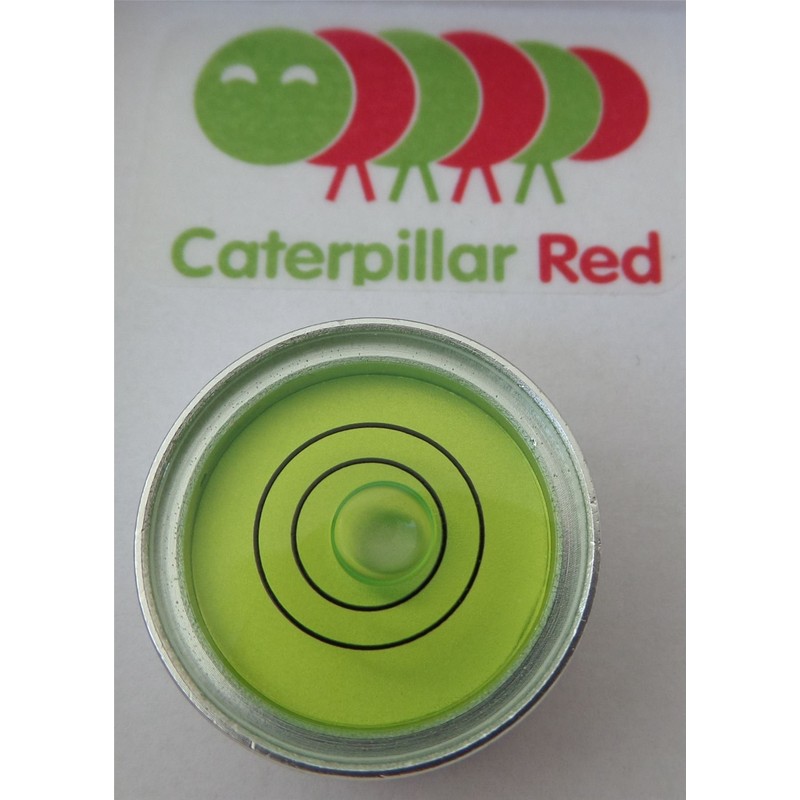 Small Metal Round Circular Bulls Eye Spirit Bubble Level (Green