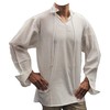thecostumebase Exact Pirate Shirt Jack Sparrow Costume (M) White