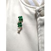 GFM® BRCH-Clover-CRYS Four Leaf Clover Crystal Small Enamel Brooch, Metal,