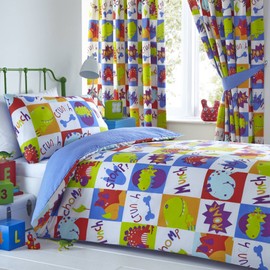Young Dinosaur Kids Reversible Toddler Size Duvet Cover Set