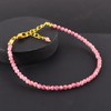 InfinityGemsArt Pink Tourmaline Gemstone Bracelet Natural Minimalist Jewelry for Women