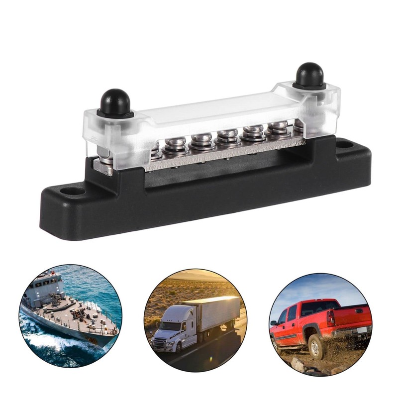 LABRIMP 1pc Bus Bar Block with Transparent Cover for Car