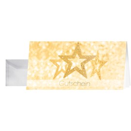 Sigel DS050 Voucher Card Set with Transparent Envelopes DL Pack of 10 Gold Embossing