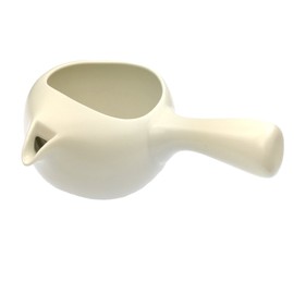 Kyusu Japanese One-Handed Teapot with Tea Strainer 350 ml, Ceramic Kyusu Side Handle Teapot, Ideal for Green Tea Preparation, Tea Instructor White