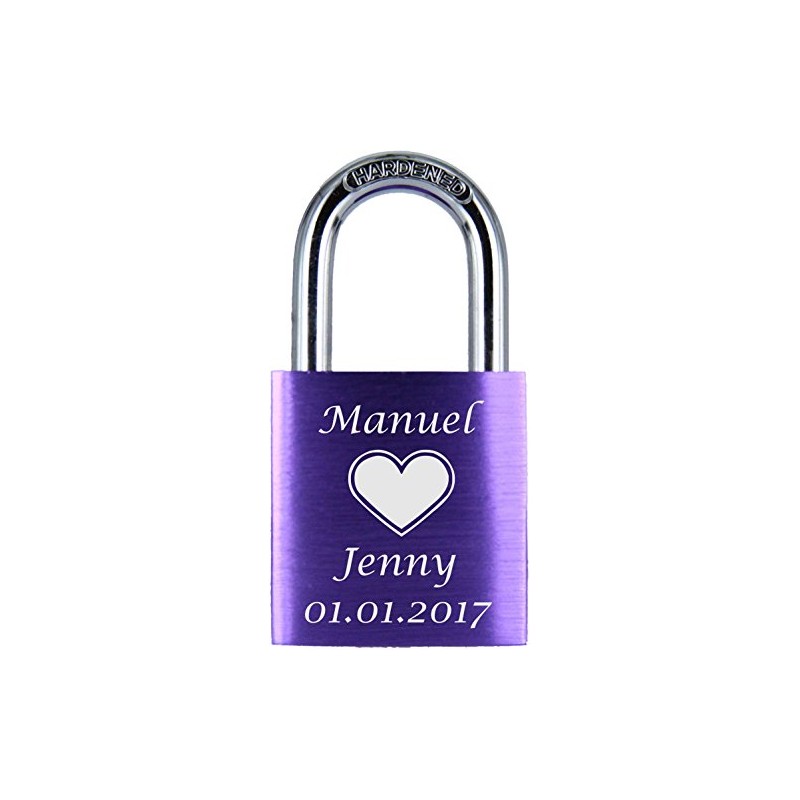 ♥ Love Goals Engraved Love Padlock with Engraving | Individual
