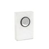 Deco 79 Marble Minimalistic Rectangular Clock with Recessed Numberless Clockface,