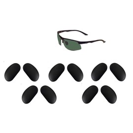 AM Landen 5 Pairs Sunglasses Black Silicone Nose Pads Compatible to All Major Brands Sunglasses