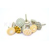 Xfer 10 Pcs Golden Yellow Ceramic Door Knobs Cupboard Cupboard