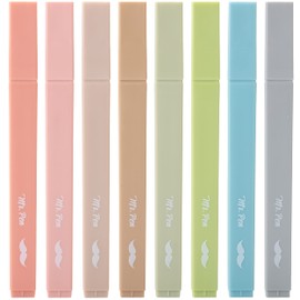 Mr. Pen- Aesthetic Highlighters, 8 pcs, Chisel Tip, Vintage Colors, No Bleed Bible Highlighter Pastel, Highlighters Assorted Colors, Pastel Highlighter Set, Cute Highlighter