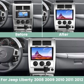 [2G+64G] Car Radio for Jeep Liberty 2008 2009 2010 2011 2012, Android 10 inch Touch Screen Liberty Stereo with Carplay/Android Auto/EQ Audio/SWC/Bluetooth