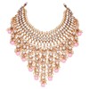 Aheli elegante boda india desgaste imitación Kundan tachonado gargantilla collar