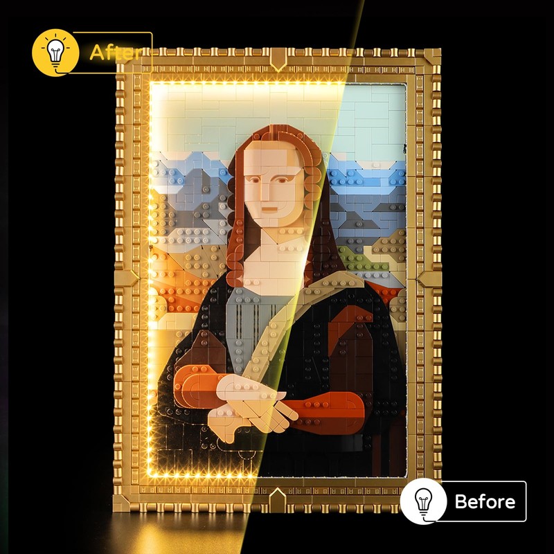 YEABRICKS LED Light for 31213 Art Mona Lisa Building Blocks