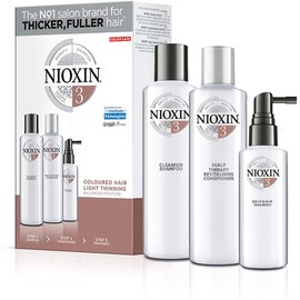 Nioxin Kit 3 de Crecimiento de Cabello, para Cada Moderada y Cabello Teido (3 Piezas Shampoo 150ml, Acondicionador 150ml, Tratamiento 50ml)           