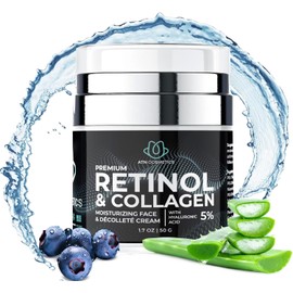 Crema de retinol para rostro y cuello, crema hidratante con colágeno, crema de día y de noche para mujeres y hombres, antienvejecimiento,