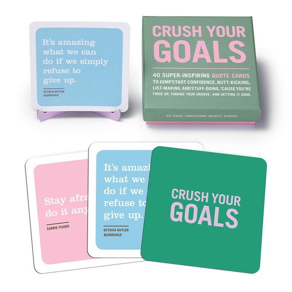 Knock Knock Crush Your Goals Inner-Truth Deck Inspiring Quote Cards Deck, 40 Affirmation Cards & Motivational Gifts, 4.25 x 4.25-inches