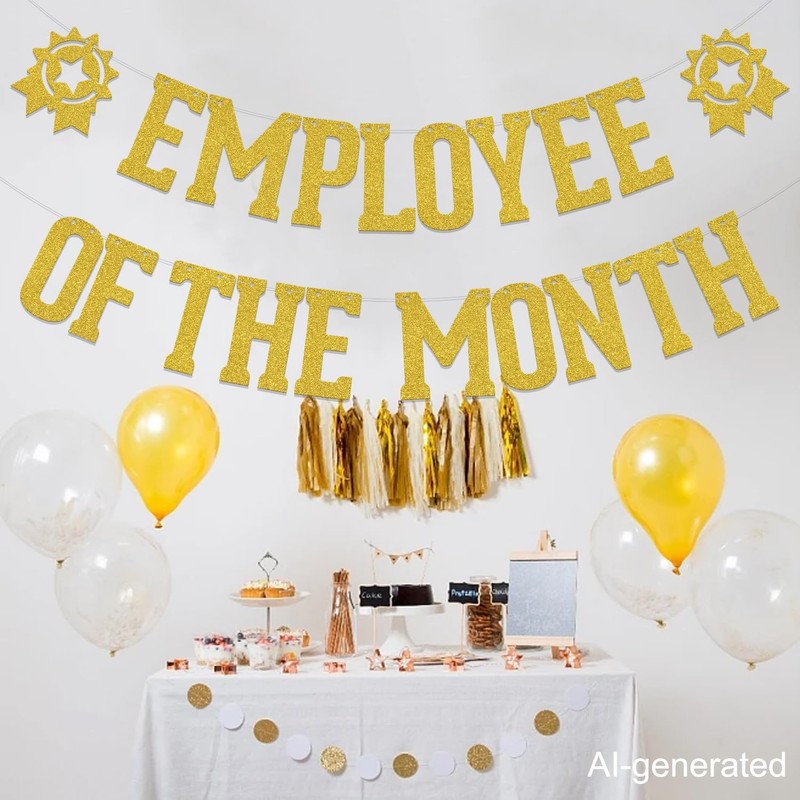 Employee of the Month Banner Employee Appreciation Day Decoration Office