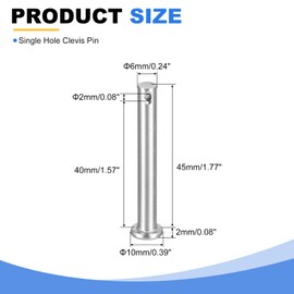 QUARKZMAN Pack of 8 1/4" x 1-3/4" Single Hole Cotter Pins, 304 Stainless Steel Flat Head Cotter Pin for Trailer Latches, Mechanics Repair, Furniture Installation, Industrial Plants