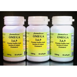 Omega 3,6,9, Cholesterol, Made in USA - 180 [3x60] softgels