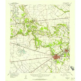 YellowMaps Richmond TX topo map, 1:62500 Scale, 15 X 15 Minute, Historical, 1955, Updated 1958, 20.9 x 18 in - Tyvek