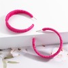 SELOVO Boho Raffia Rattan Chunky Drop Open Hoop Earrings for