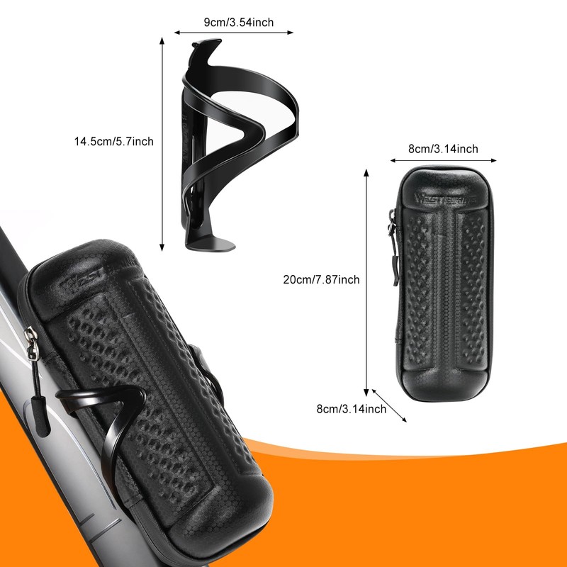 profiwoab Bicycle Bottle Holder with Bicycle Storage Bag for Cycling,