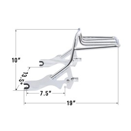 TCMT Chrome Two-Up Luggage Rack Fit For Harley Softail Fat Bob 114 FXFBS 2018-Up