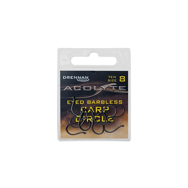 Drennan Acolyte Eyed Barbless Carp Circle (Size 10)