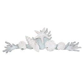 T.I. Design Hand-carved Wooden Coastal Shell Swag Beach Wall Décor