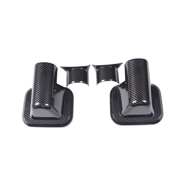 e-power-auto-Trim Carbon ABS Side Rearview Mirror Base Cover Trim For