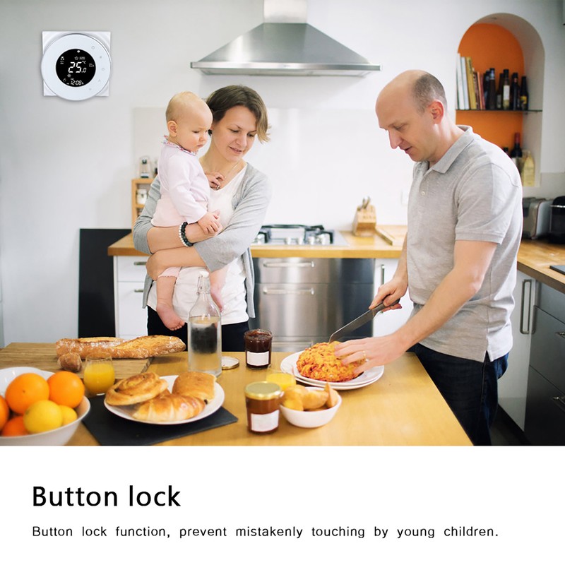 Electric Floor Heating LCD Touch Screen Thermostat With WIFI Temperature