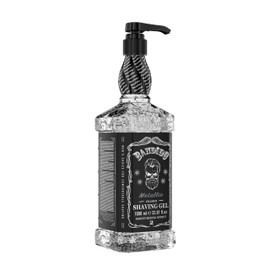 Bandido Shaving Gel Men Shaving Gel (1000 ml) Transparent Men Shaving Men Non-Foaming Precise Shaving of Beard Contours Can Be Used with Any Razor Blade Razor Men (Metallic Silver)
