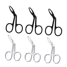 Beavorty 6pcs Stainless Steel Eyebrow Tweezers Oblique Clamps for Facial Hair Grooming Easy to Clean Beauty Tools for Eyebrow Shaping Portable Design for Travel