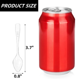 Covzoe 500 Pieces Mini Spoons for Desserts, 3.7 Inch Clear Plastic Tasting Spoon, Small Dessert Spoons, Tiny Disposable Spoons Bulk for Ice Cream, Sample, Tasting Party