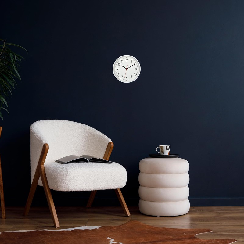 TFA Dostmann Analogue Radio Wall Clock, 60.3550.02, Highest Accuracy, Modern,