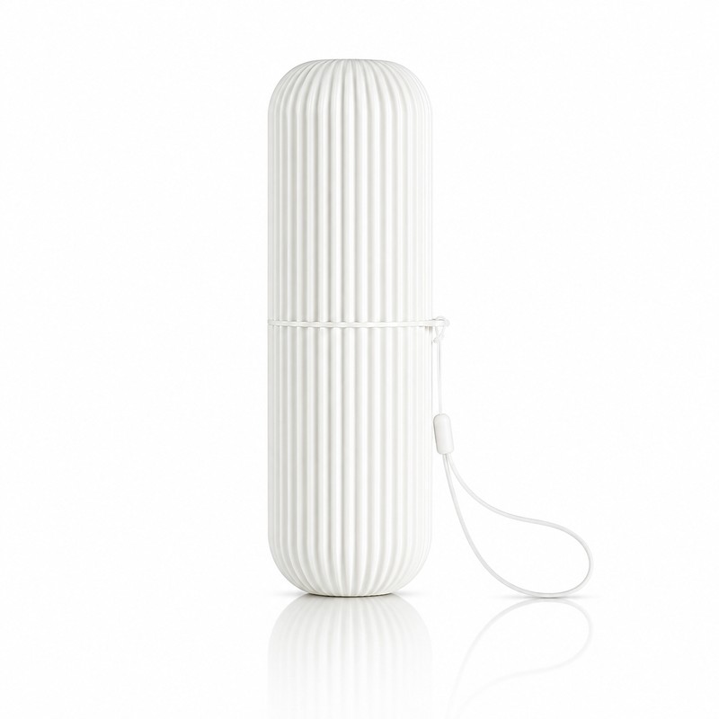 Portable Travel Toothbrush Holder with Cup - Compact Toothpaste Storage