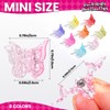 Gradient Mini Butterfly Hair Clips, 32Pcs Y2K Butterfly Claw Clip