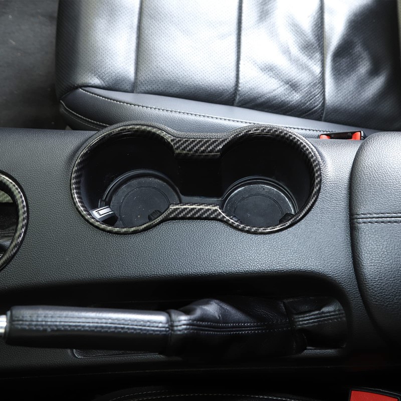 RT-TCZ Carbon Fiber Cup Holder Cover Frame Trim Interior Accessories