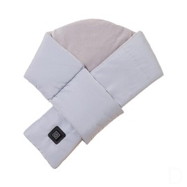Neck Heating Pad, Heated Scarf USB Heat Shawl, Electric Heated Neck Wrap, Cordless Thermal Neck Brace for Relief, Grey, MIddle