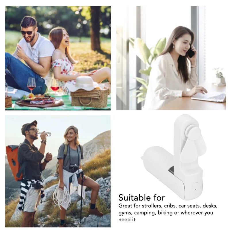 Handheld Fan Foldable Multifunctional 1200mAh USB Rechargeable Battery Portable Fan