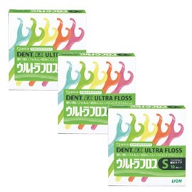 Lion DENT EX Ultra Floss Pack of 10 (S (For Narrow Interdental Teeth)) (3 Boxes)