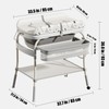 PandaEar 2-in-1 Baby Bathtub & Changing Table, Adjustable Height Folding