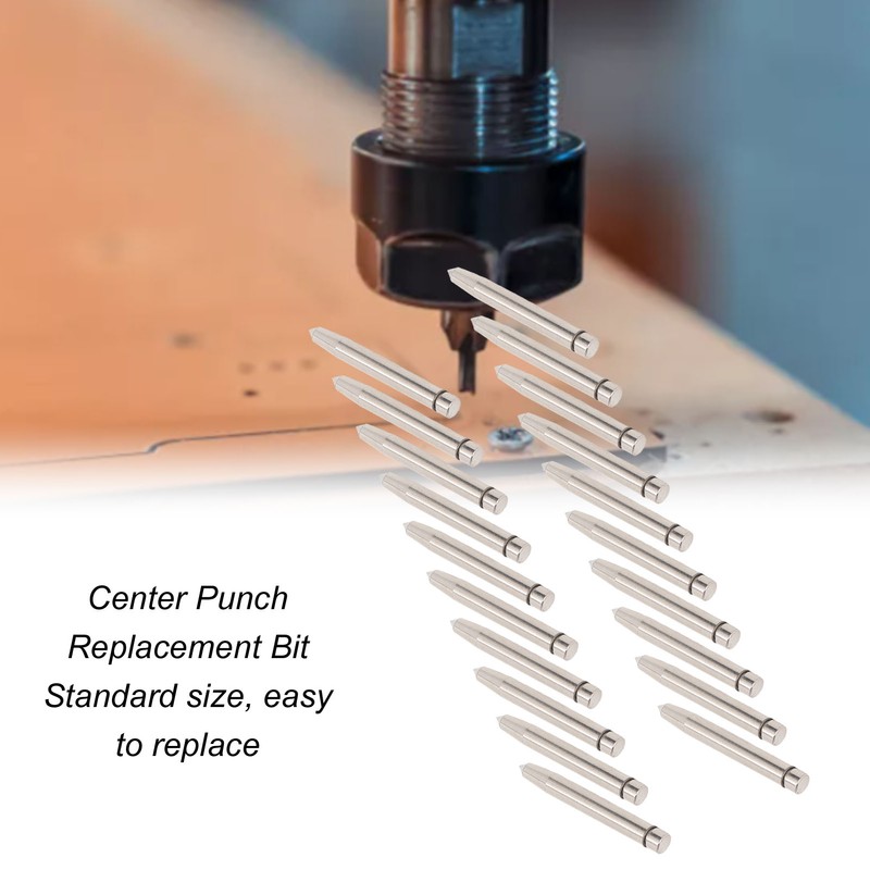 20PCS Center Punch Replacement Bits Alloy Steel Hole Punch Heads