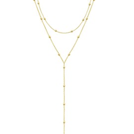 AOOTUERL Long Y Chain for Women Necklaces for Women Gold Long Chain Elegant Women Simple Jewelry Stacked