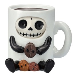 Furrybones Figure Joe - Funny Skeleton in Coffee Cup Costume - Collectible Figure