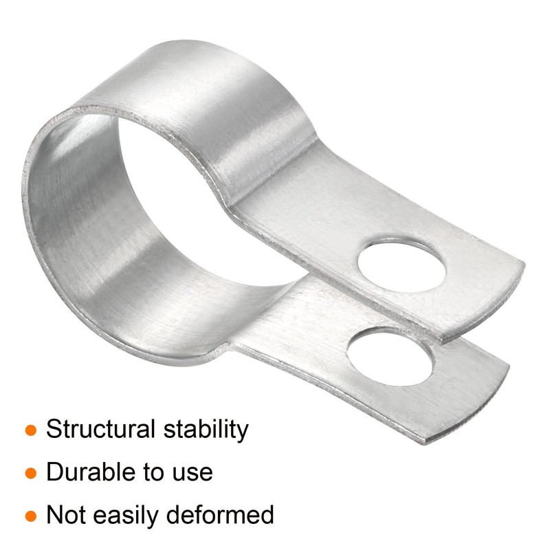 sourcing map 10Pcs Split Ring Hanger Pipe Strap Fit 1"(25mm)