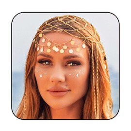 Fashband Gold Sequin Tassel Headband Festival Costume Party Headwear Hair Accessories for Women